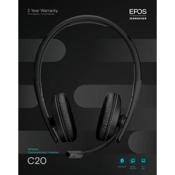 Buy with crypto Headset-Microphone - EPOS - C20 - Wireless - Multiplatform - Black)-6