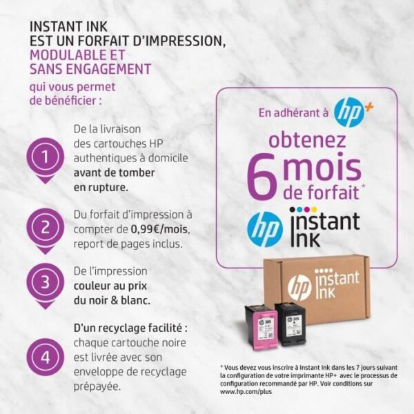 Buy with crypto HP Color Inkjet All-in-One Printer - DeskJet 2710e - Family Friendly - 6 months of Instant Ink included with HP + *-2