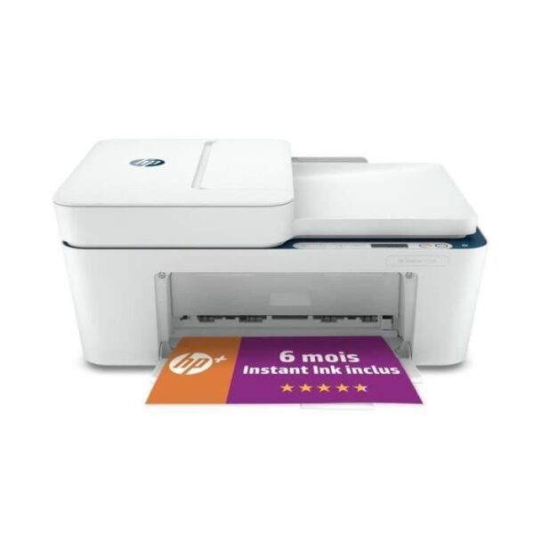 Buy with crypto HP Color Inkjet All-in-One Printer - DeskJet Plus 4130e - Family Friendly - 6 months of Instant Ink included with HP + *-1