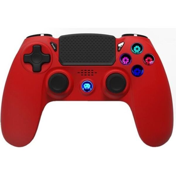 Buy with crypto Red Wireless Controller with Headphone Jack and Illuminated Buttons for PS4-1