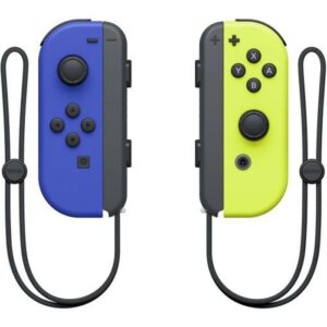 Buy with crypto Pair of Joy-Con left blue and right neon yellow joysticks-1