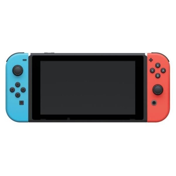 Buy with crypto Nintendo Switch console with a neon red joy-con and a neon blue joy-con-4