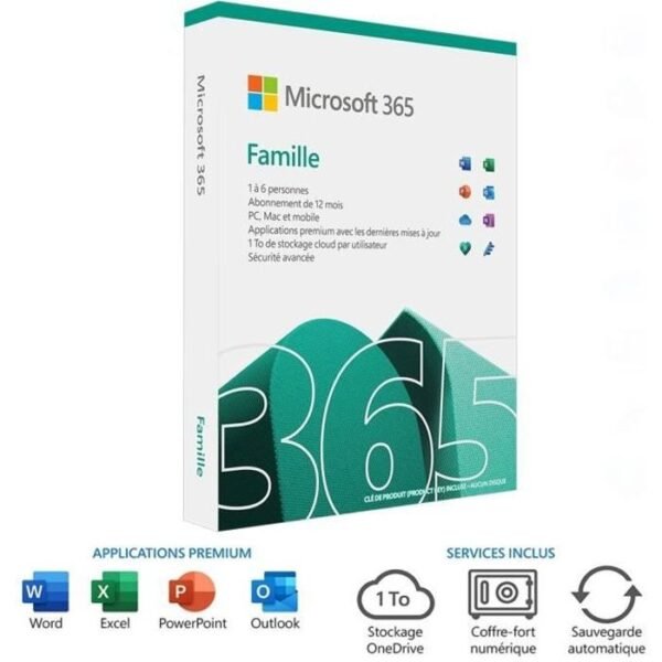 Buy with crypto Microsoft 365 Home - 6 users - PC or Mac - 1 year subscription-1