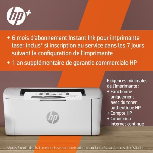 Buy with crypto HP LaserJet M110we Single Function Black and White Laser Printer - 6 months of Instant ink included with HP+-4