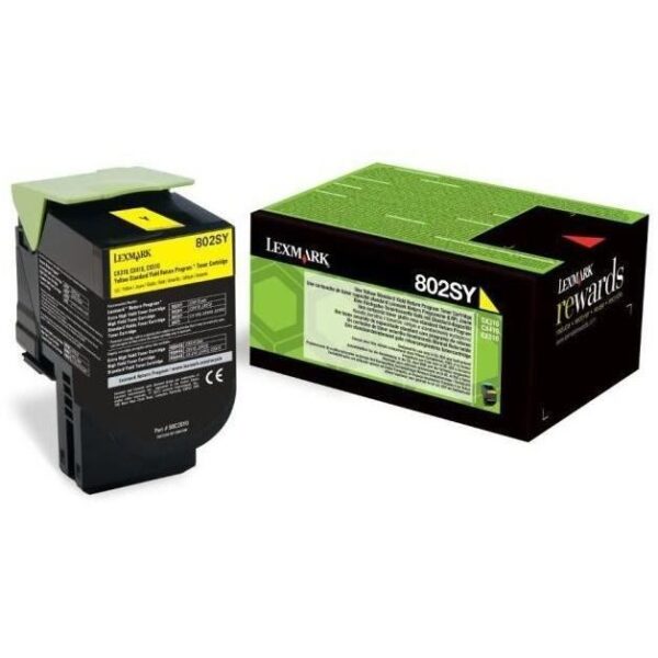 Buy with crypto Lexmark Toner 802SY - 80C2SY0 - Yellow - 2? 000 pages-1