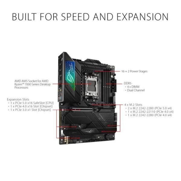 Buy with crypto Asus ROG Stix X670E-F Gaming Wifi Master Socket AM5 AMD X670-2