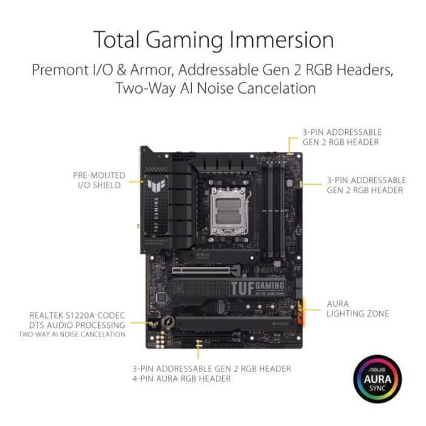 Buy with crypto Asus Tuf Gaming X670E-Plus Wifi Mother Socket AM5 AMD X670-4