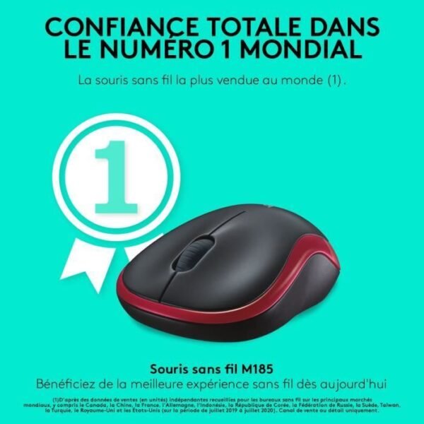 Buy with crypto Logitech Wireless Optical Mouse - Red M185-2