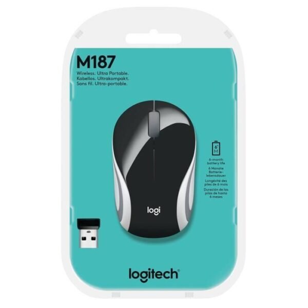 Buy with crypto LOGITECH Wireless Optical Mini Mouse - M187 Black-5