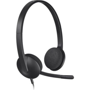 Buy with crypto LOGITECH - H340 Wired USB Stereo Headphones - Black-1