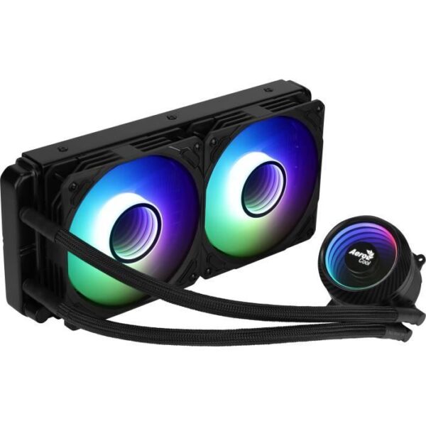 Buy with crypto AEROCOOL Mirage L240 ARGB Black - CPU 240mm watercooling cooling kit-1