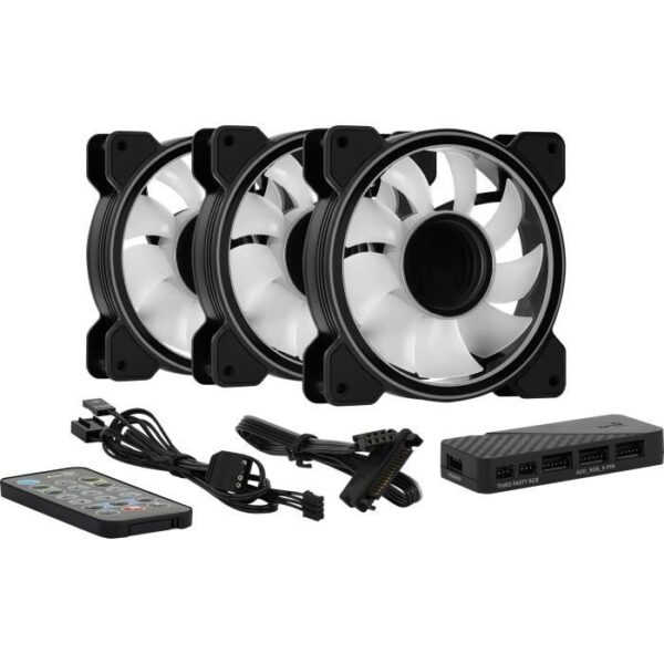 Buy with crypto AEROCOOL Mirage 12 Pro ARGB (Pack of 3) - 120mm A-RGB fan for box-2