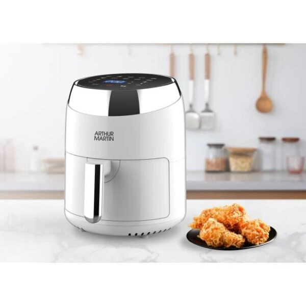 Buy with crypto ARTHUR MARTIN AMPAF51 - Air Fry fiteuse - 1200W - 3.5L - LCD touch screen - 60min timer - Temperature 50° to 200°C-3