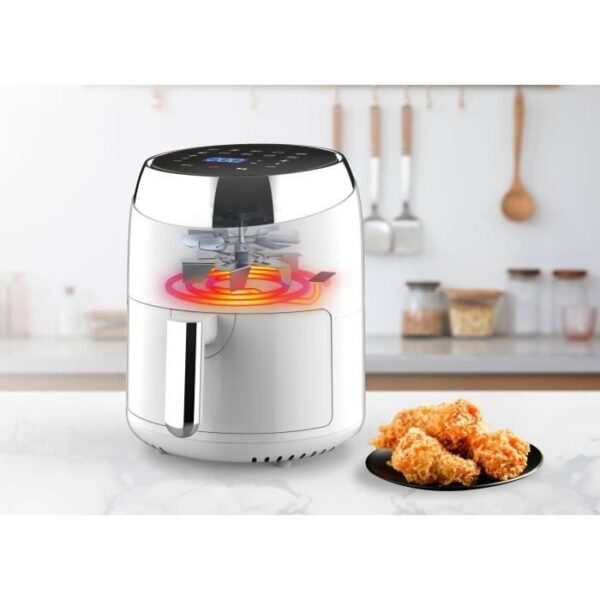 Buy with crypto ARTHUR MARTIN AMPAF51 - Air Fry fiteuse - 1200W - 3.5L - LCD touch screen - 60min timer - Temperature 50° to 200°C)-6