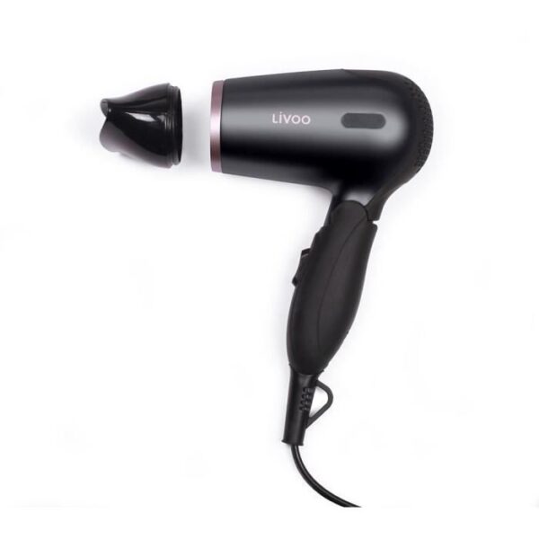 Buy with crypto LIVOO DOS175 - Travel hair dryer - 2 speeds - Bi-voltage: 120/230 Volts - Foldable ergonomic handle-2