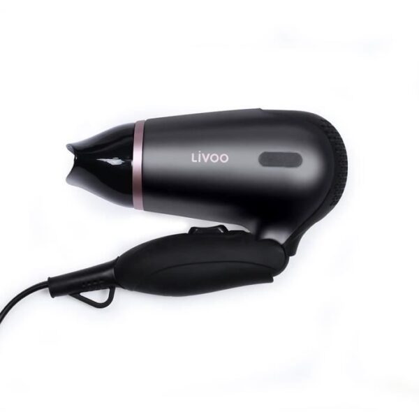 Buy with crypto LIVOO DOS175 - Travel hair dryer - 2 speeds - Bi-voltage: 120/230 Volts - Foldable ergonomic handle-4