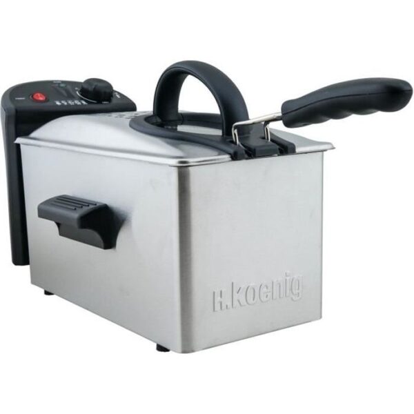 Buy with crypto Hkoenig electric fryer - DFX300 - 3 L - 2100 W - Stainless steel-1