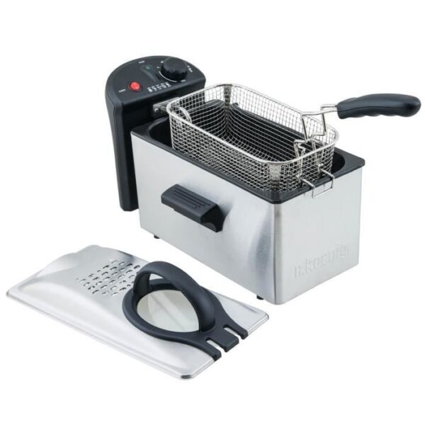 Buy with crypto Hkoenig electric fryer - DFX300 - 3 L - 2100 W - Stainless steel-4