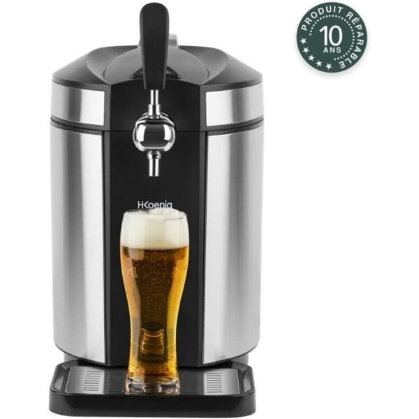 Buy with crypto H.koenig/ BW1880 - Beer -beer - capacity of 5L - Adjustable temperature of 2 ° C A 12 ° C - LED control panel - Conservation Ju-1