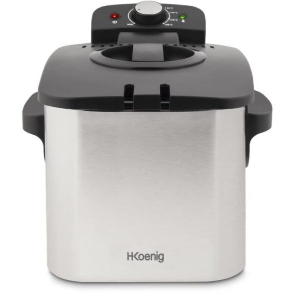 Buy with crypto Hkoenig DFX500 - Electric fryer - 3 L - 2200W - Adjustable temperature - Stainless steel body - Removable basket-4