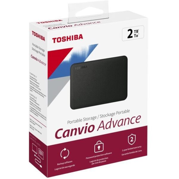 Buy with crypto Toshiba external hard drive canvio Advance USB 3.2 Gen 1 - 2 to - Black-3