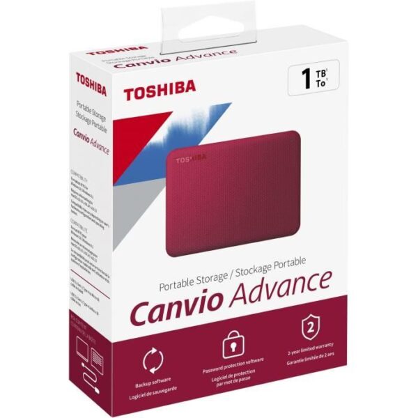 Buy with crypto External hard drive - Toshiba - Canvio Advance - 1 to - Red-4