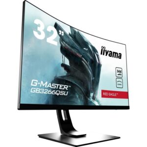 Buy with crypto Curved PC Gaming Screen - IIYAMA G-Master Red Eagle GB3266QSU-B1 - 31.5 WQHD - VA Panel - 1 ms - 144 Hz - HDMI / DisplayPort -FreeSync-1