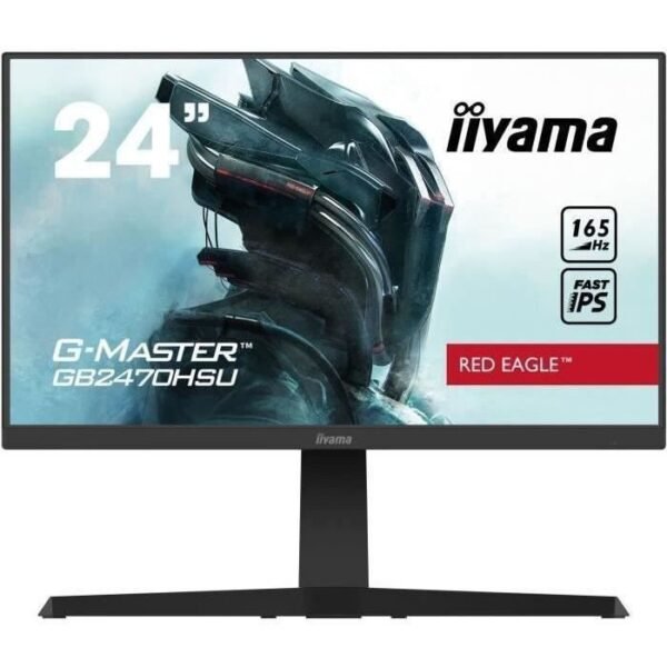 Buy with crypto PC Gaming screen - IIYAMA G-Master Red Eagle GB2470HSU-B1 - 23.8 FHD - IPS panel - 0.8 ms - 165 Hz - HDMI / DisplayPort - FreeSync-2