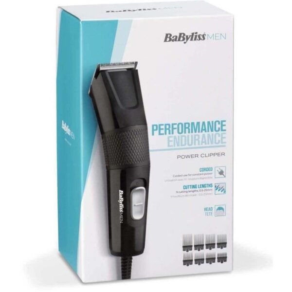 Buy with crypto BABYLISS E756E - Corded Power Hair Clipper - XL 45mm Blades - 9 cutting heights - Quick cleaning - Black)-6