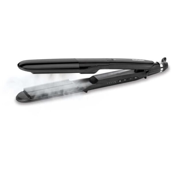 Buy with crypto BABYLISS ST492E Steam Straight Steam Straightener - 39mm wide ceramic plates - 5 temperatures 150 ° C-230 ° C-Advanced Ceramics Heater-1