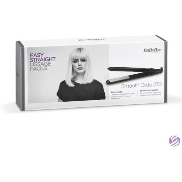 Buy with crypto BABYLISS ST240E - Smooth Glide Straightener 230 - 2 temperatures 200 ° - 230 ° C - Ceramic plates - Quick heating - Black-2