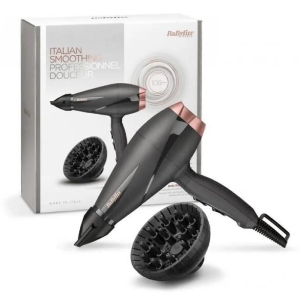 Buy with crypto BABYLISS 6709DE - Hair dryer Smooth Pro 2100W - 2 temperatures / 2 speeds - 106 km / h air speed - Cold air button-2