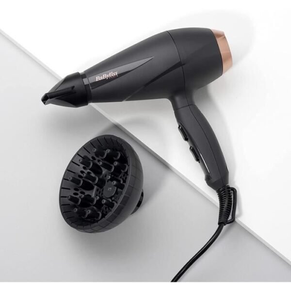 Buy with crypto BABYLISS 6709DE - Hair dryer Smooth Pro 2100W - 2 temperatures / 2 speeds - 106 km / h air speed - Cold air button)-6