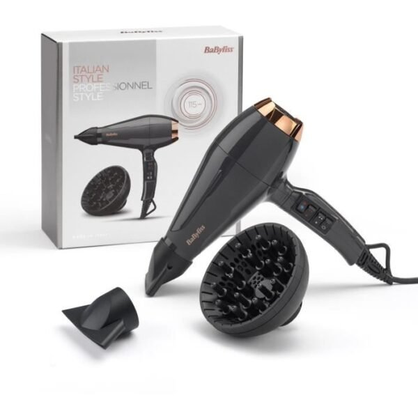 Buy with crypto BABYLISS 6719 professional dresses - Professional diffuser - AC engine - Power 2200W-3