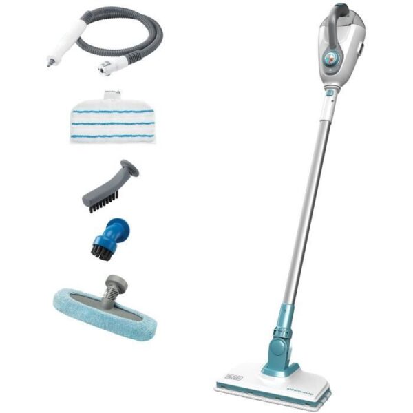 Buy with crypto Black+Decker - FSMH1300FX -QS - Steam broom with 1600W hand cleaner - 6 Accessories - Heating time 15S - 500 ml tank-1