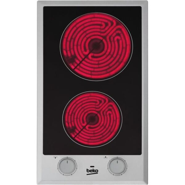 Buy with crypto BEKO - HDCC32200X - Domino 30 CM hob - 2 Glass ceramic - 6 Power levels - 2900W - Black-2