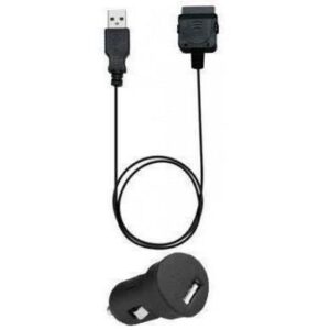 Buy with crypto BBC Mini 1A Car Charger + IP Data Cable - Black-1