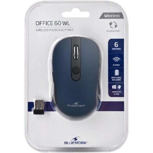 Buy with crypto Wireless Mouse - 2.4 GHz - 6 Buttons - Blue-4