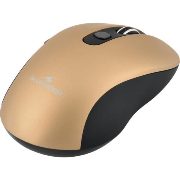 Buy with crypto BLUESTORK Wireless Mouse - 2.4 Ghz - 6 buttons - Metallic gold-2