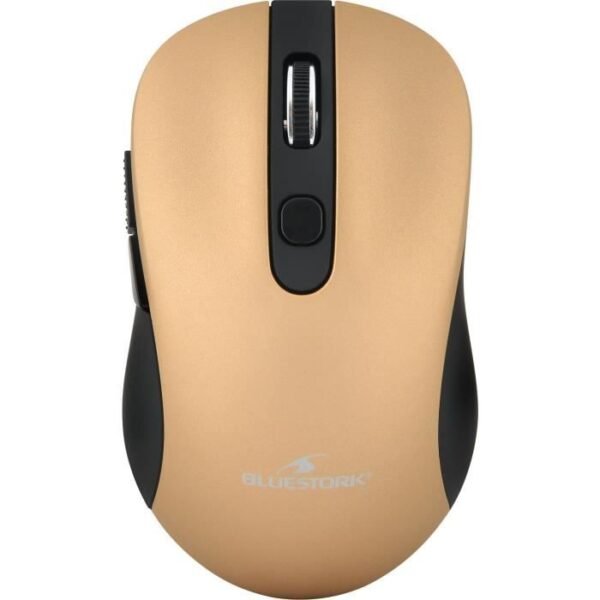 Buy with crypto BLUESTORK Wireless Mouse - 2.4 Ghz - 6 buttons - Metallic gold-1