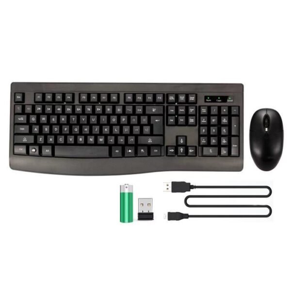 Buy with crypto Rechargeable wireless mouse keyboard pack Bluestork - Black-1