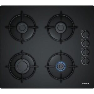 Buy with crypto BOSCH POP6B6B10 Gas hob - 4 burners - 7400W - L56 x D48cm - Tempered glass coating - Black-1