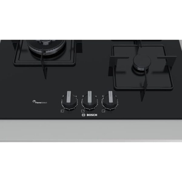 Buy with crypto BOSCH PPC6A6B10 Gas hob - 3 burners - 8000 W - W 59 x D 52 cm - Glass coating - Black-3