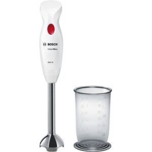 Buy with crypto BOSCH MSM24100 - Hand blender CleverMixx - 400W - Detachable stainless steel foot - 1 speed - Blender bowl - White-1