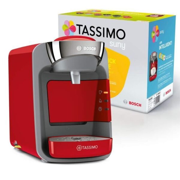 Buy with crypto Bosch Tassimo Suny Tas32 Multi -Boisson Coffee Machine - Red Coquelicot-4