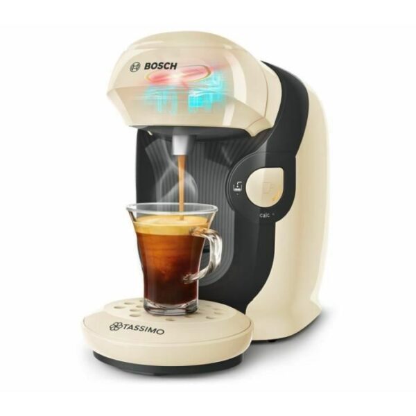 Buy with crypto Compact Tassimo Style Multi -Boison Coffee Machine - Bosch Tas1107 - Vanilla Color - 40 Drinks - 0.7L - 1400W-3