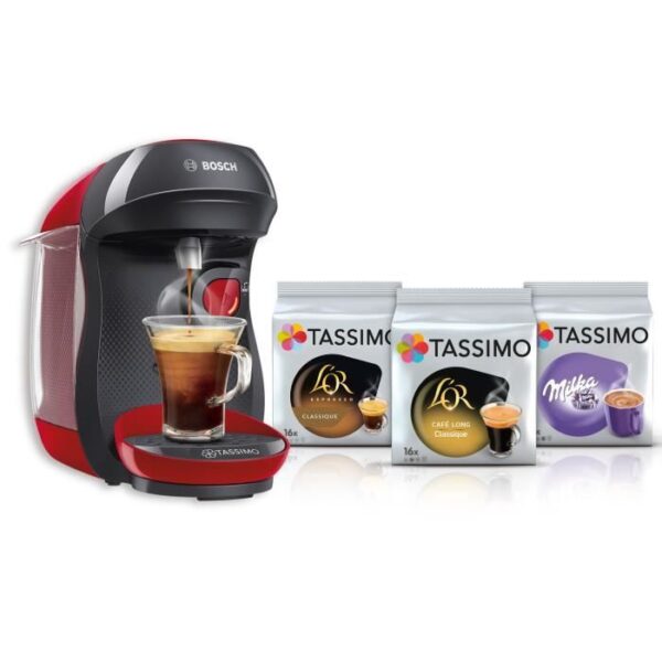 Buy with crypto Bosch Tassimo Happy Tas1003 red pod machine-1