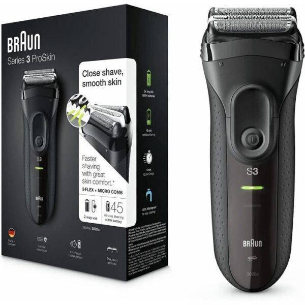 Buy with crypto BRAUN Electric Shaver Series 3 ProSkin 3020s Black-1