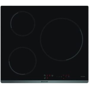 Buy with crypto BRANDT TI118B - Cooktop - Induction - 3 zones - 7200W - L58 x D51cm - Glass coating - Black-1