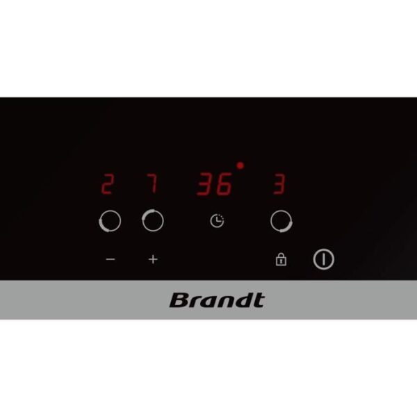 Buy with crypto BRANDT BPV6320 - Ceramic hob-3 zones-5300W-L60cm-Glass coating-Black-2